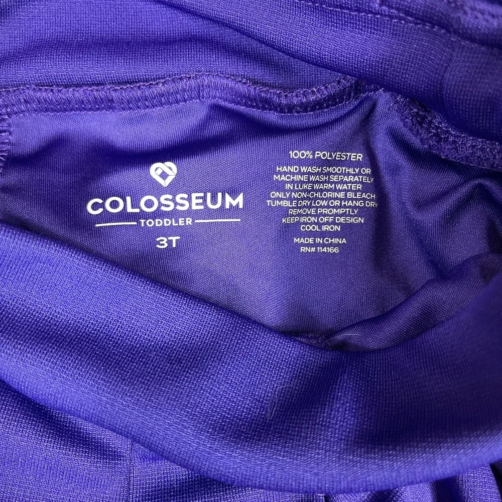LSU Tigers Cheerleading Pleated Skirt Colosseum Toddler 3T Purple Gold White